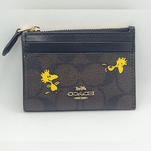 Authentic Coach Peanuts™ Woodstock Cardholder With Keyring